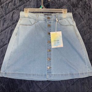 Blue Jean Mini Skirt Plus Size